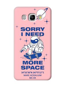 Матовий рожевий чохол на Samsung Galaxy J5(2016) J510 :: Космонавт на скейті (принт 248)