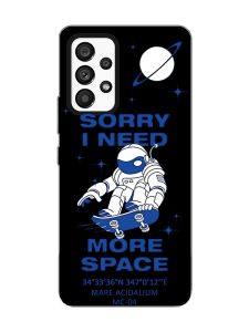 Матовий чорний чохол на Samsung Galaxy A53 4G/5G :: Космонавт на скейті (принт 248)