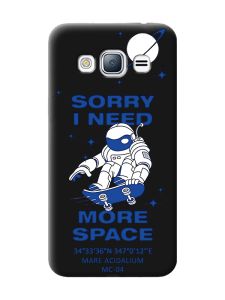 Матовий чорний чохол на Samsung Galaxy J3 / J310 :: Космонавт на скейті (принт 248)