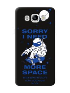 Матовий чорний чохол на Samsung Galaxy J7(2016) J710 :: Космонавт на скейті (принт 248)