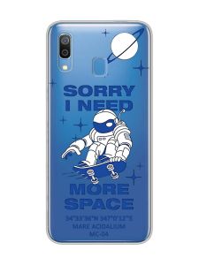 Прозорий чохол для Samsung Galaxy A30 (2019)/A20 (2019) :: Космонавт на скейті (принт 248)