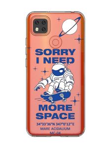 Прозорий чохол для Xiaomi Redmi 9C/10A :: Космонавт на скейті (принт 248)