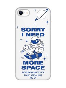 Прозорий чохол на iPhone SE 2020 :: Космонавт на скейті (принт 248)