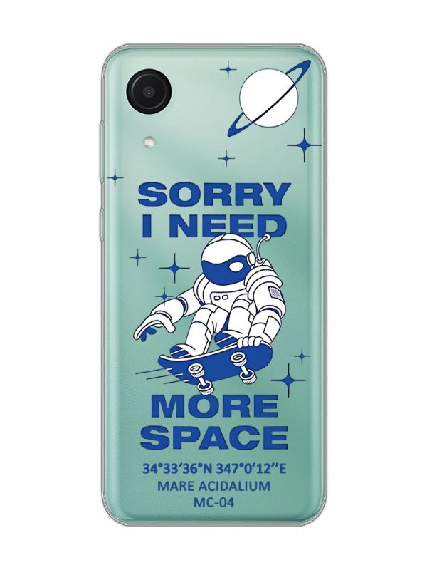 Прозорий чохол на Samsung Galaxy A03 Core / A032 :: Космонавт на скейті (принт 248)