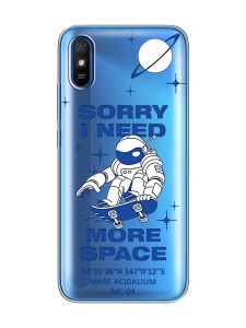 Прозорий чохол на Xiaomi Redmi 9A  :: Космонавт на скейті (принт 248)