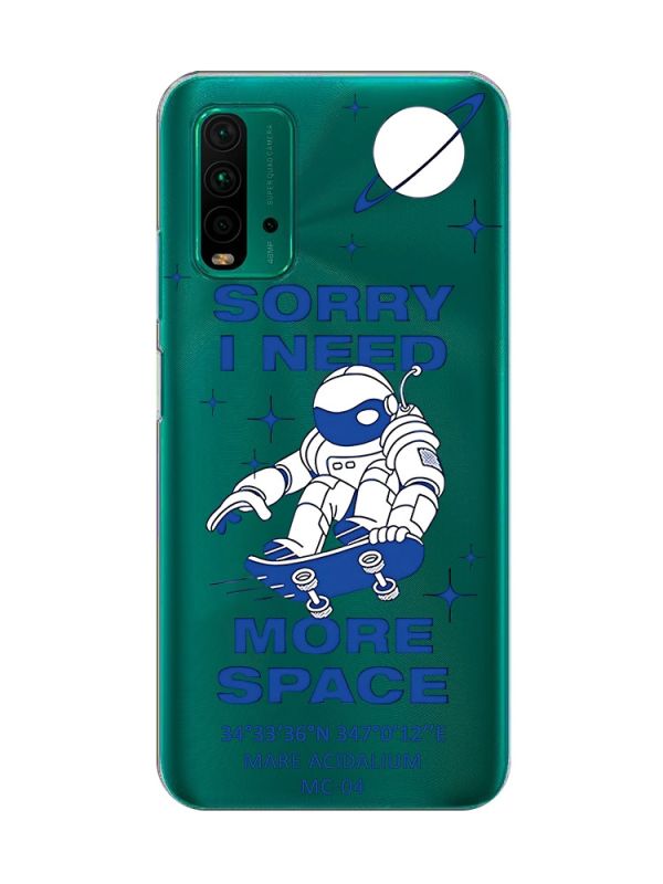Прозорий чохол на Xiaomi Redmi 9T  :: Космонавт на скейті (принт 248)