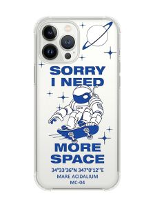 Чохол із потовщеними кутами на iPhone 14 Pro :: Космонавт на скейті (принт 248)