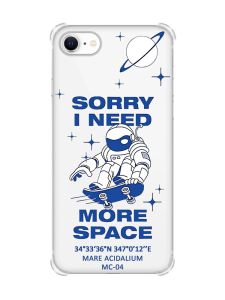 Чохол з потовщеними кутами на iPhone 7/ 7s/ 8/ 8s :: Космонавт на скейті (принт 248)