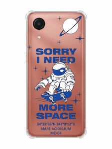 Чохол з потовщеними кутами на Samsung Galaxy A03 Core/A032 :: Космонавт на скейті (принт 248)