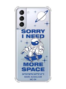 Чохол з потовщеними кутами на Samsung Galaxy S21 (G991) :: Космонавт на скейті (принт 248)