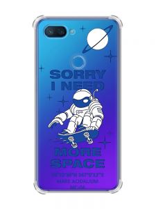 Чохол із потовщеними кутами на Xiaomi Mi 8 Lite :: Космонавт на скейті (принт 248)