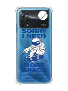 Чохол з потовщеними кутами на Xiaomi Poco X4 Pro 5G :: Космонавт на скейті (принт 248)