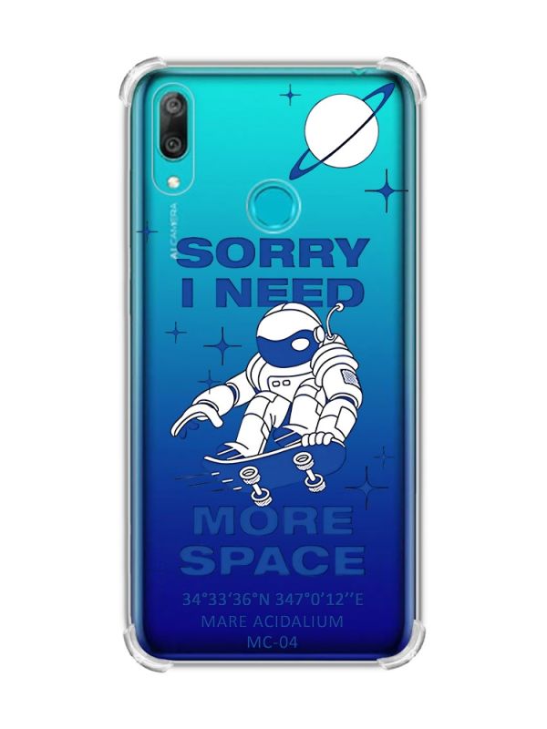 Чохол з потовщеними кутами Huawei Y7 2019/Y7 prime 2019 :: Космонавт на скейті (принт 248)