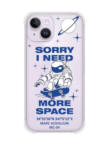 Чохол із потовщеними кутами на iPhone 14 :: Космонавт на скейті (принт 248)