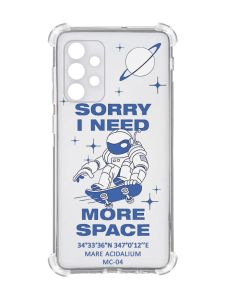 Чохол із потовщеними кутами на Oppo A72 5G :: Космонавт на скейті (принт 248)