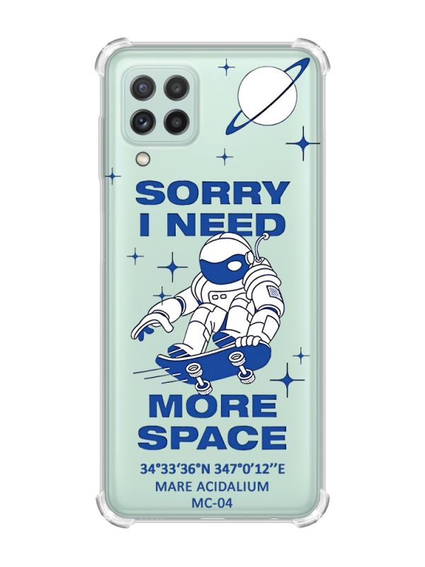 Чохол з потовщеними кутами на Samsung Galaxy A22 4G/M32/M22 :: Космонавт на скейті (принт 248)