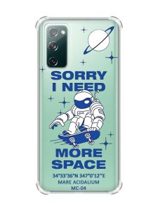 Чохол з потовщеними кутами на Galaxy S20 FE :: Космонавт на скейті (принт 248)