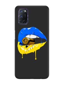 Матовий чорний чохол на Oppo A52/A72/A92 :: Губи і патрон (принт 264)