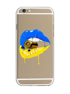 Прозорий чохол на iPhone 6/6s :: Губи і патрон (принт 264)