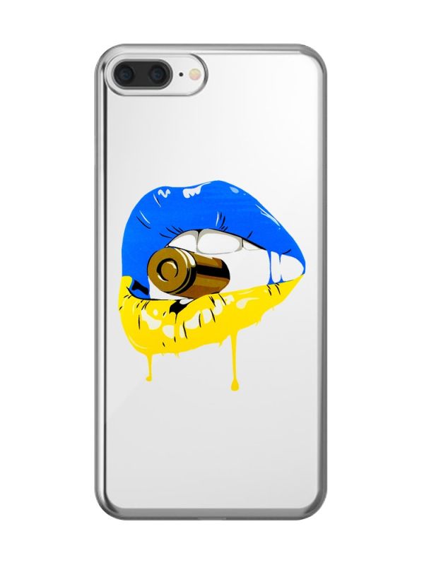 Прозорий чохол на iPhone 7 Plus/8 Plus :: Губи і патрон (принт 264)