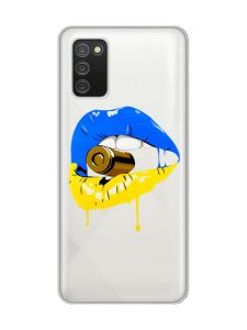 Прозорий чохол для Samsung Galaxy A02s :: Губи і патрон (принт 264)