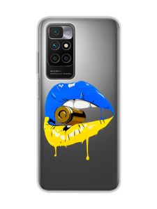 Прозорий чохол для Xiaomi Redmi 10 :: Губи і патрон (принт 264)