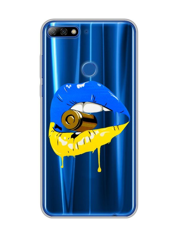 Прозорий чохол на Huawei Y7 2018 / Y7 prime 2018 :: Губи і патрон (принт 264)