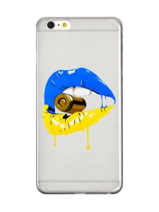 Прозорий чохол на iPhone 6+/6 Plus :: Губи і патрон (принт 264)