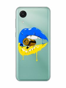 Прозорий чохол на Samsung Galaxy A03 Core / A032 :: Губи і патрон (принт 264)
