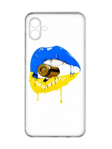 Прозорий чохол на Samsung Galaxy A04e/A042 :: Губи і патрон (принт 264)