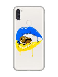 Прозорий чохол на Samsung Galaxy A11 :: Губи і патрон (принт 264)