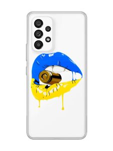 Прозорий чохол на Samsung Galaxy A53  :: Губи і патрон (принт 264)
