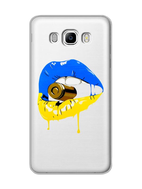 Прозорий чохол на Samsung Galaxy J7(2016) J710 :: Губи і патрон (принт 264)