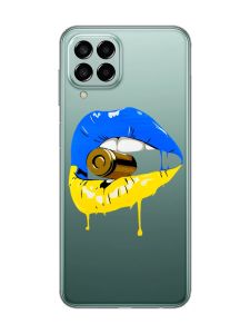 Прозорий чохол на Samsung Galaxy M33 5G :: Губи і патрон (принт 264)