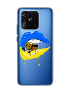 Прозорий чохол на Xiaomi Redmi 10C :: Губи і патрон (принт 264)