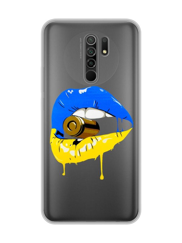 Прозорий чохол на Xiaomi Redmi 9 :: Губи і патрон (принт 264)
