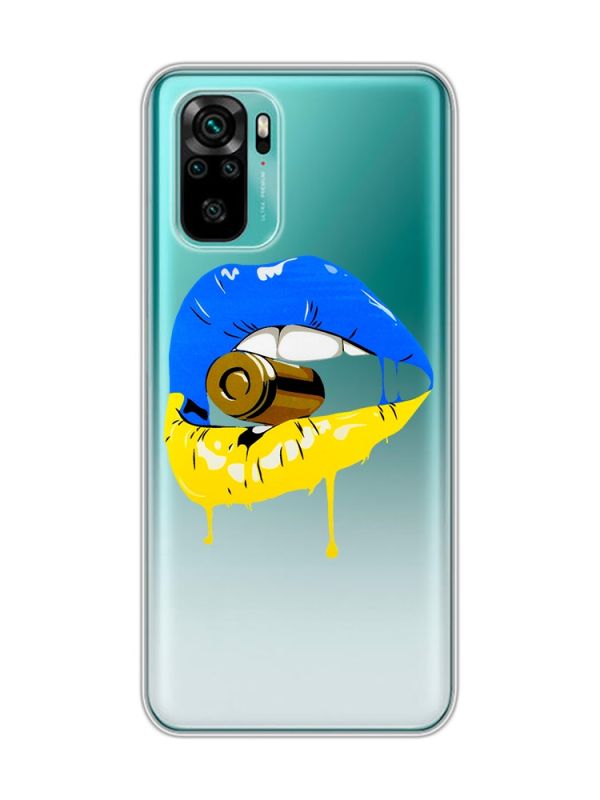 Прозорий чохол на Xiaomi Redmi Note 10 / Note 10s  :: Губи і патрон (принт 264)