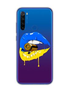 Прозорий чохол на Xiaomi Redmi Note 8T :: Губи і патрон (принт 264)