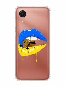 Чохол з потовщеними кутами на Samsung Galaxy A03 Core/A032 :: Губи і патрон (принт 264)