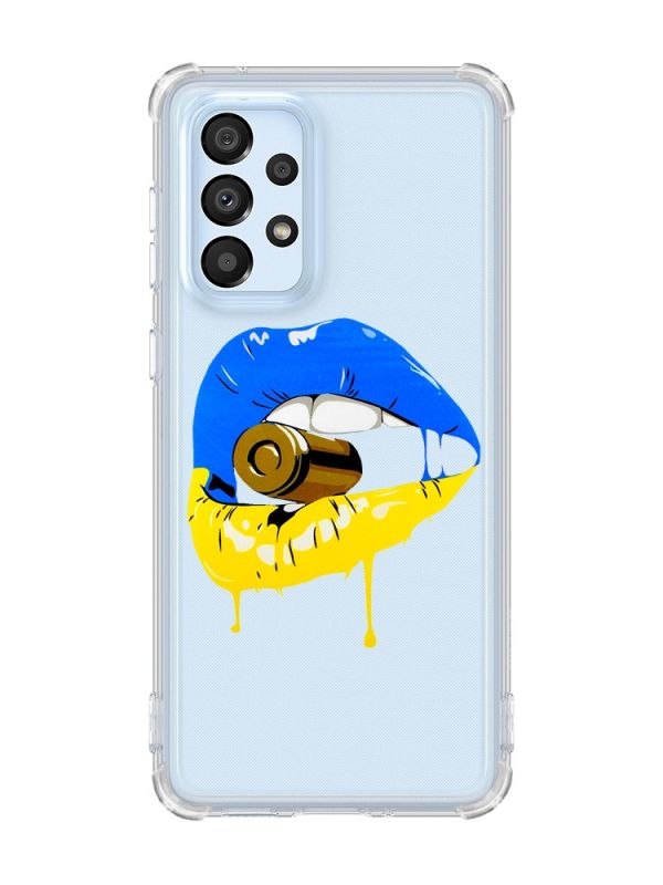 Чохол з потовщеними кутами на Samsung Galaxy A33 5G :: Губи і патрон (принт 264)