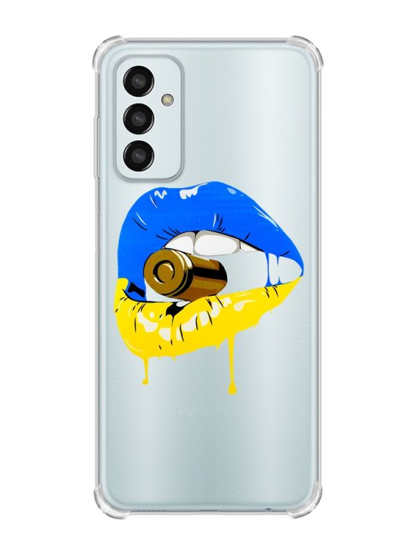 Чохол із потовщеними кутами на Samsung Galaxy M13 4G :: Губи і патрон (принт 264)