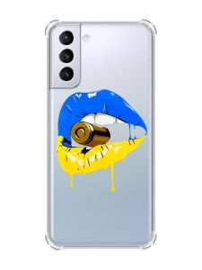 Чохол з потовщеними кутами на Samsung Galaxy S21 (G991) :: Губи і патрон (принт 264)