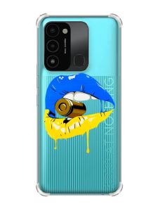 Чохол з потовщеними кутами на TECNO Spark Go 2022 :: Губи і патрон (принт 264)