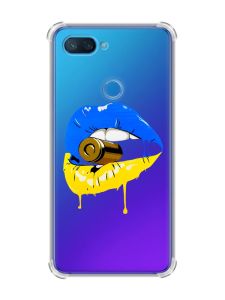 Чохол із потовщеними кутами на Xiaomi Mi 8 Lite :: Губи і патрон (принт 264)