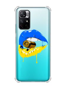 Чохол з потовщеними кутами на Xiaomi Redmi Note 11 4G :: Губи і патрон (принт 264)