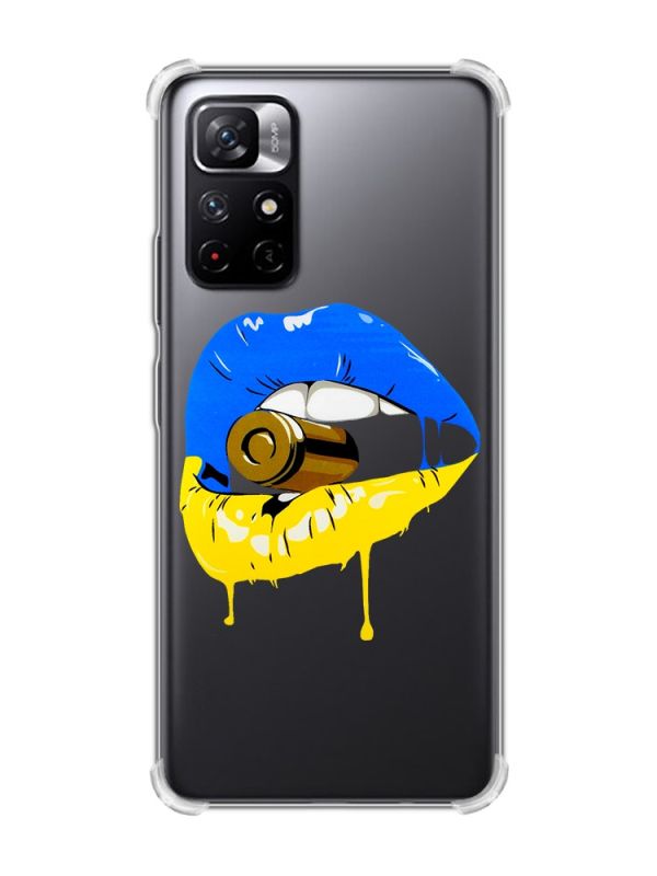 Чохол з потовщеними кутами на Xiaomi Redmi Note 11 5G :: Губи і патрон (принт 264)