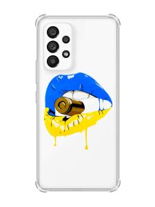 Чохол з потовщеними кутами на Samsung Galaxy A53 :: Губи і патрон (принт 264)