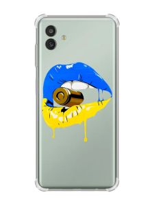 Чохол з потовщеними кутами на Samsung Galaxy M13 5G :: Губи і патрон (принт 264)