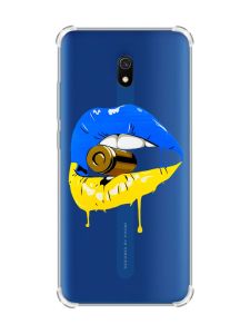 Чохол з потовщеними кутами на Xiaomi Redmi 8A :: Губи і патрон (принт 264)