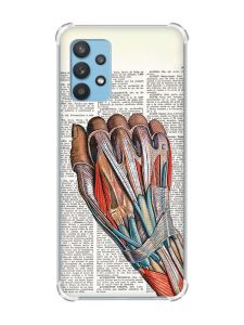 Чохол з потовщеними кутами на Samsung Galaxy A32 :: Анатомія руки (принт 298)